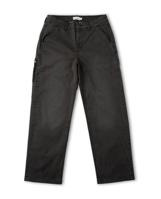 Black straight-leg denim jeans shown flat against a solid white background.