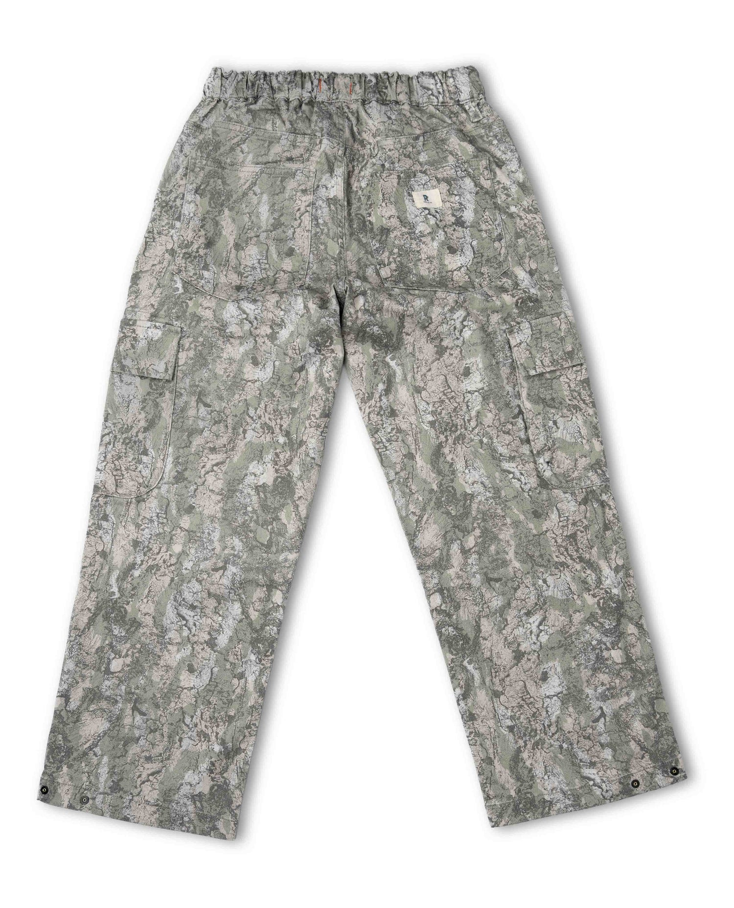 Camouflage pants on a white background